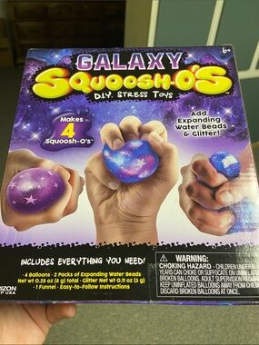 Galaxy Squoosh-O's DIY Stress Toys - Purple & Blue